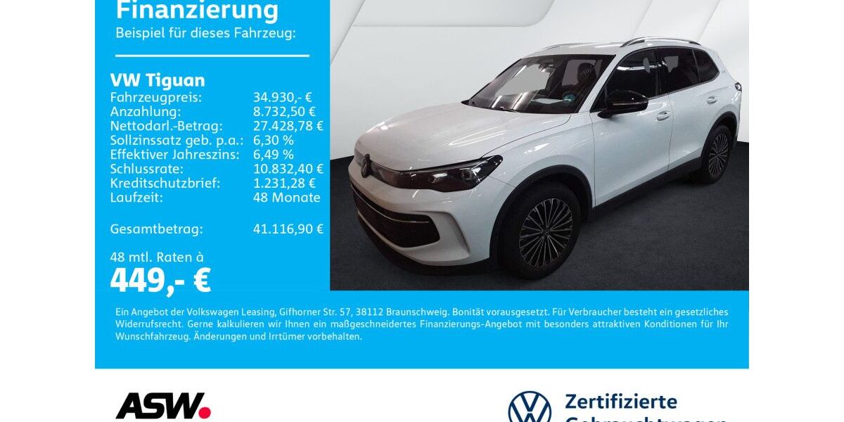 VW Tiguan 25.500 km 34.930 &euro; Bad Rappenau 74906