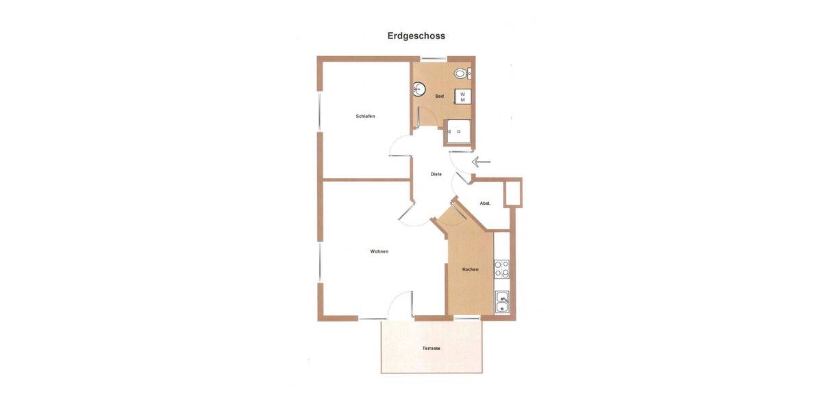 Etagenwohnung Apen-Augustfehn Vreschen-Bokel - 2 Zimmer, 60 m&sup2;, 490&euro; | Angebot:26228844