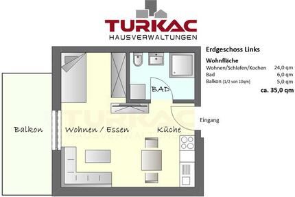 Wohnung Hüttenberg - 1 Zimmer, 35 m&sup2;, 530&euro; | Angebot:26196693