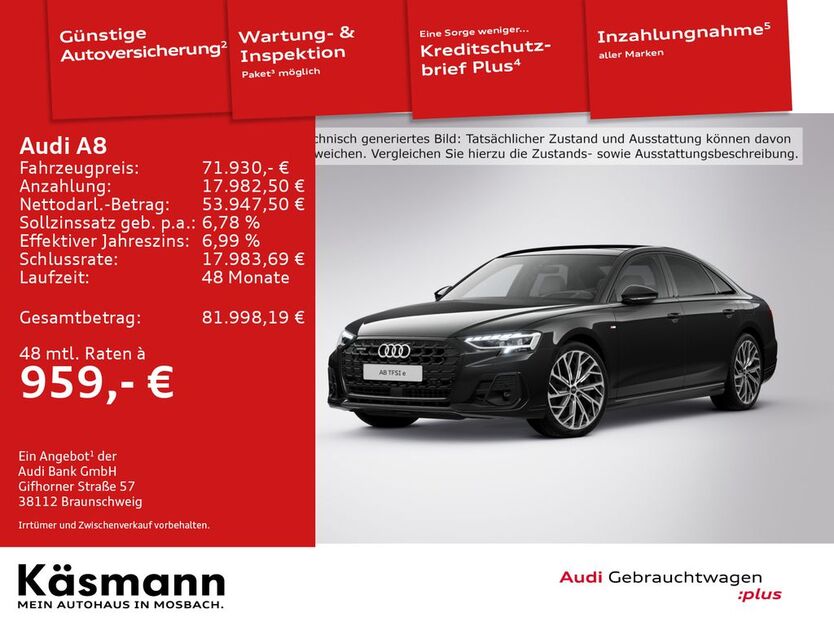Audi A8 23.432 km 71.930 € Mosbach 74821