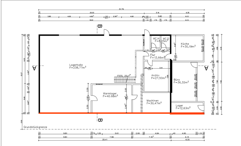Gewerbe, Industrie, Handwerkhalle mit Grundstück zimmer