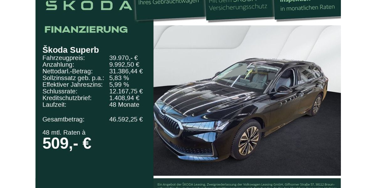 Skoda Superb 16.279 km 39.970 &euro; Neu-Ulm 89231
