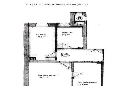Wohnung Leisnig - 2 Zimmer, 62 m&sup2;, 341&euro; | Angebot:24815378
