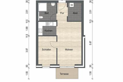 Wohnung Schortens - 2 Zimmer, 50 m&sup2;, 560&euro; | Angebot:25542249