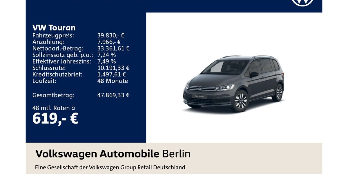 VW Touran 24.391 km 39.830 &euro; Berlin 12681