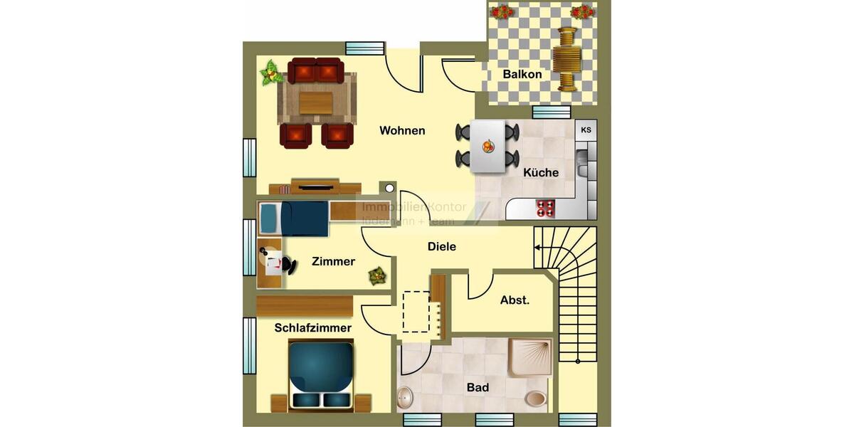Etagenwohnung Scheeßel - 3 Zimmer, 93 m&sup2;, 875&euro; | Angebot:25266645