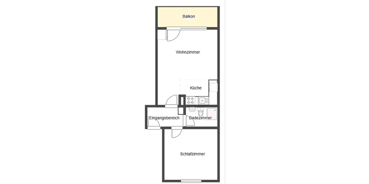 Etagenwohnung Leingarten - 2 Zimmer, 44 m&sup2;, 156.000&euro; | Angebot:26975461