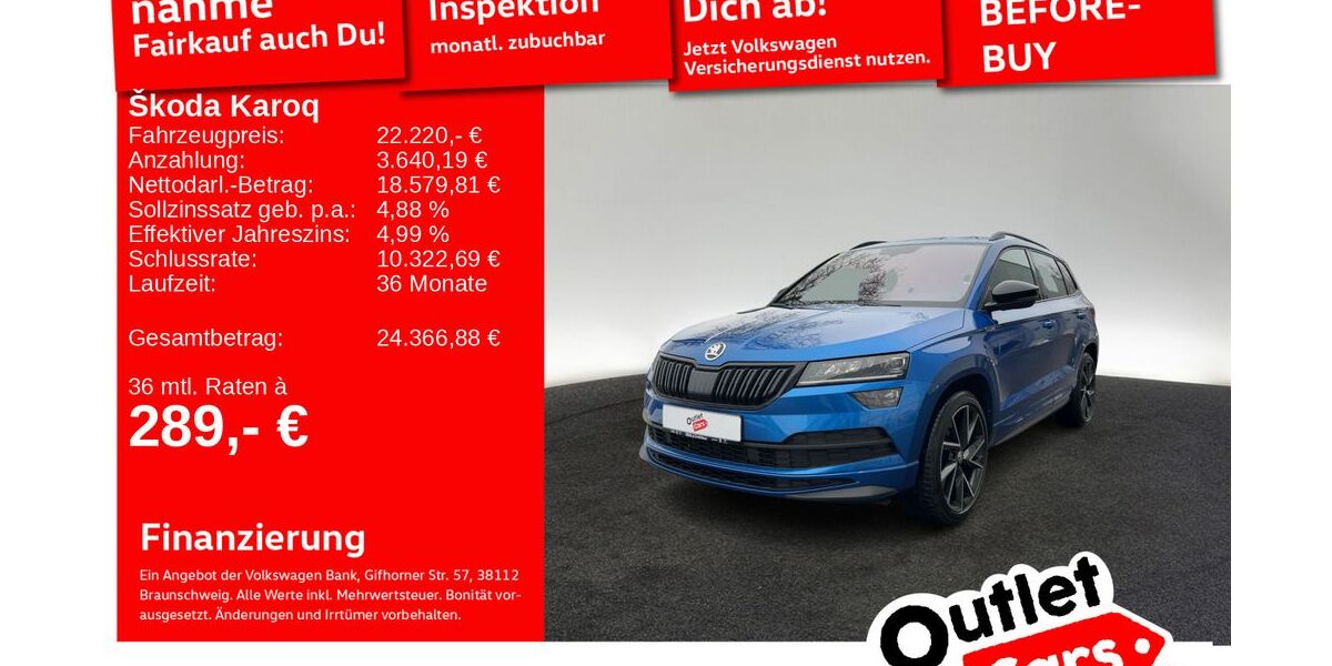 Skoda Karoq 129.130 km 22.220 &euro; Senden 89250