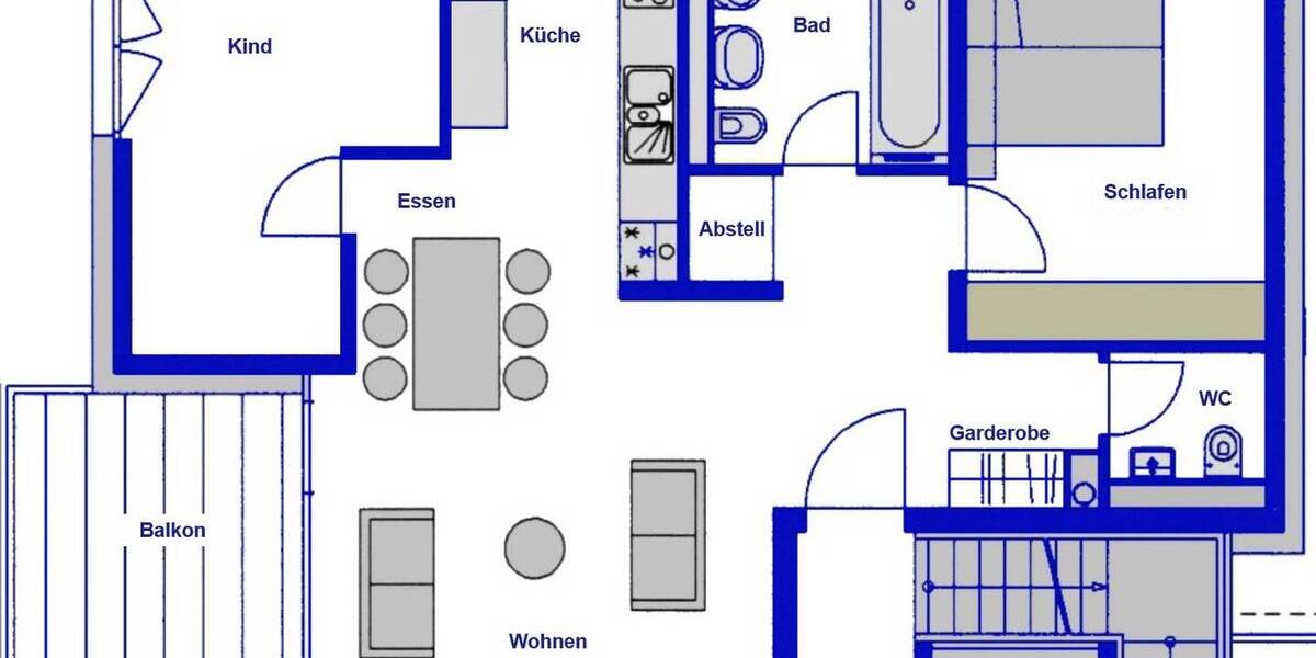 Etagenwohnung Stuttgart Ost - 3 Zimmer, 84 m&sup2;, 1.597&euro; | Angebot:26015856