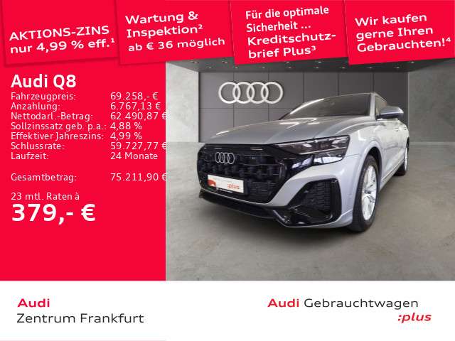 Audi Q8 25.364 km 69.258 € Frankfurt am Main 60314