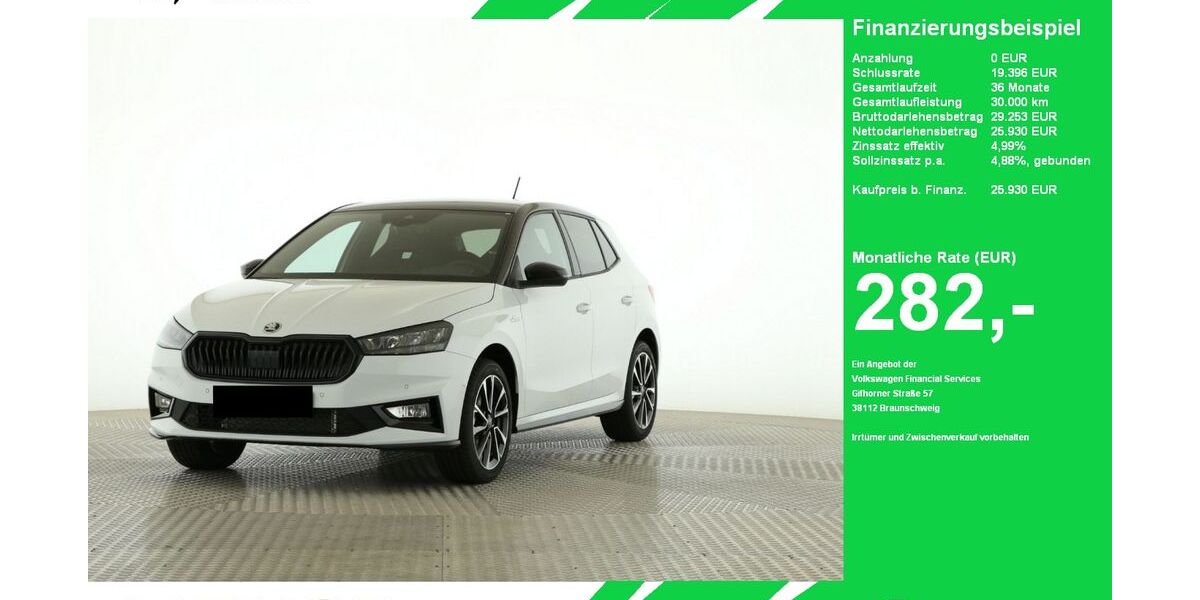 Skoda Fabia 2.500 km 25.930 € Oelde (Stromberg) 59302