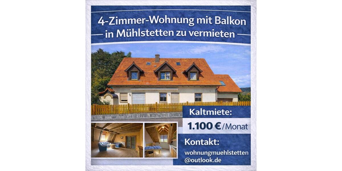 Etagenwohnung Röttenbach - 4 Zimmer, 110 m&sup2;, 1.100&euro; | Angebot:25512581