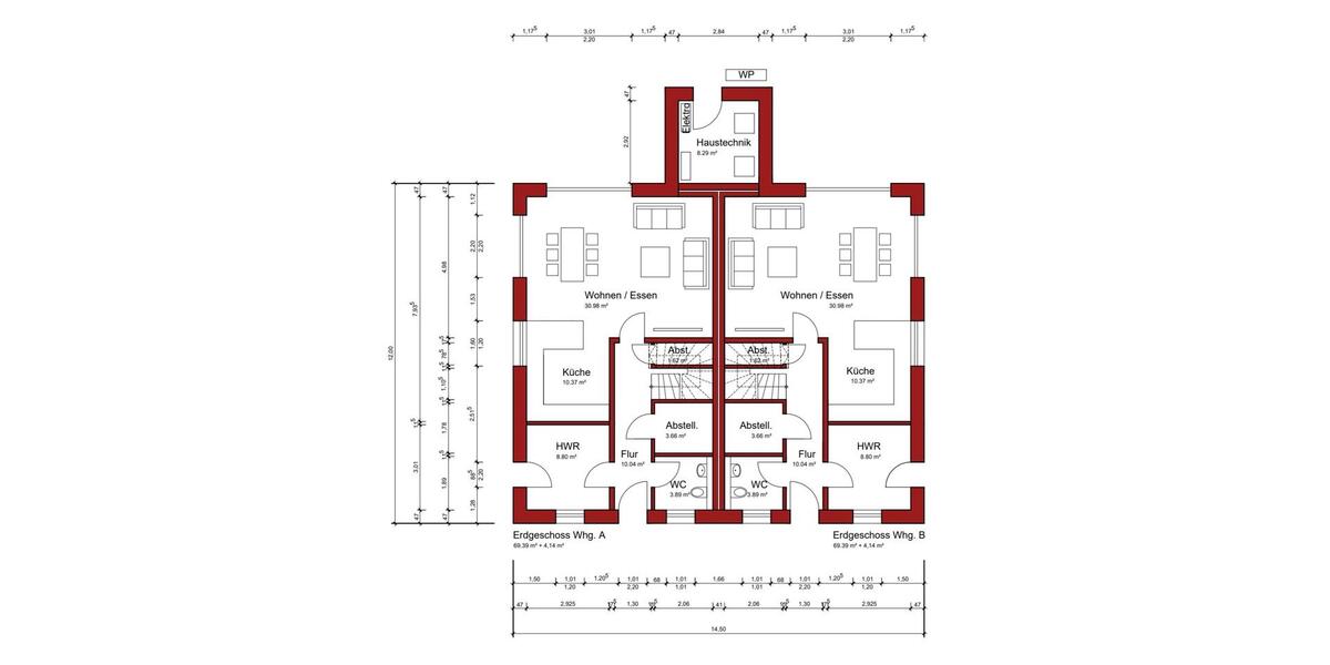 Doppelhaushälfte Jever - 4 Zimmer, 130 m&sup2;, 1.500&euro; | Angebot:24361991