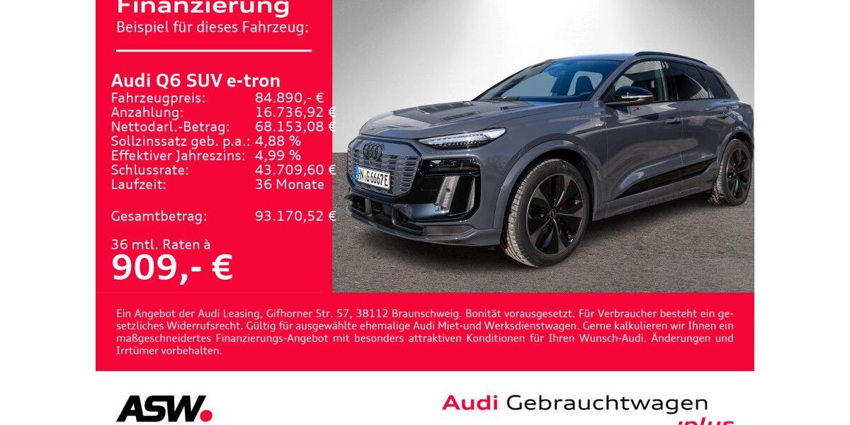 Audi Q6 e-tron 2.500 km 84.890 &euro; Heilbronn 74074