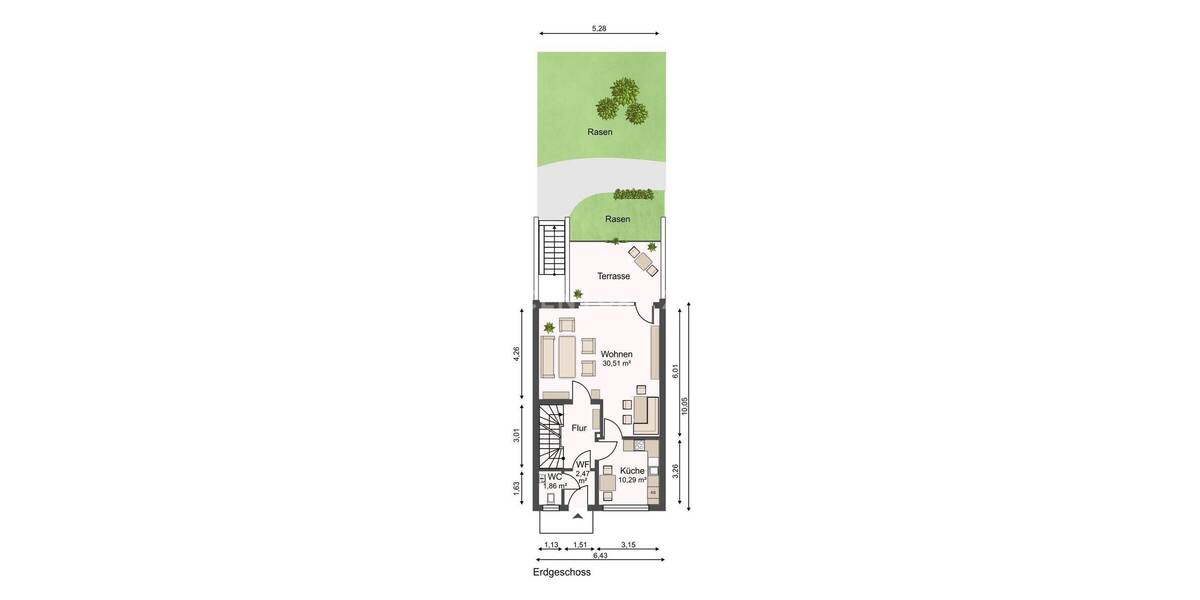 Reihenendhaus Wilhelmshaven Aldenburg - 4 Zimmer, 98 m&sup2;, 215.500&euro; | Angebot:26391488