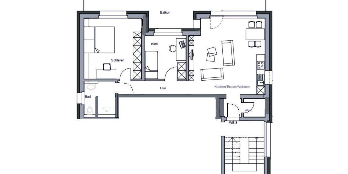 Etagenwohnung Großostheim - 4.5 Zimmer, 127 m&sup2;, 1.590&euro; | Angebot:26029613