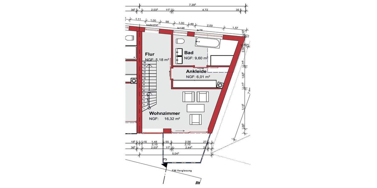 Etagenwohnung Hilden - 3 Zimmer, 122 m&sup2;, 2.340&euro; | Angebot:23958866