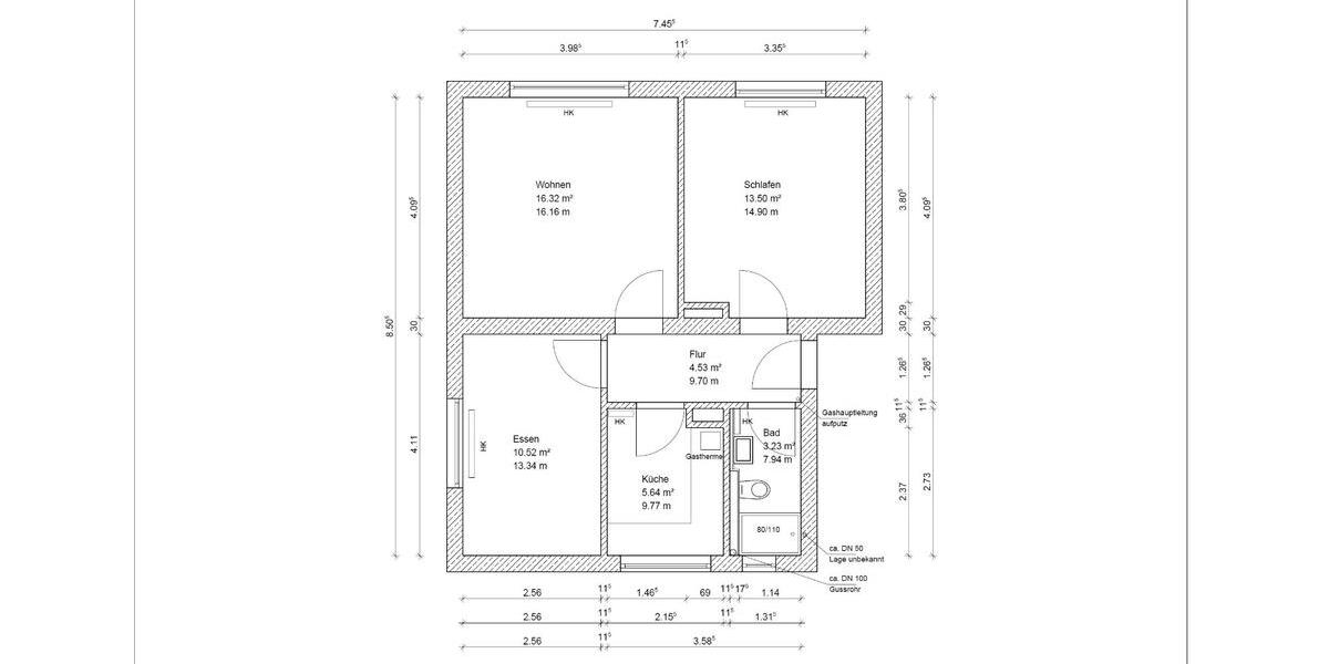 Etagenwohnung Marburg - 3 Zimmer, 54 m&sup2;, 229.000&euro; | Angebot:26847365
