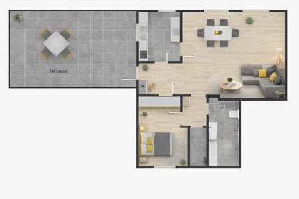 2-Zimmer-Eigentumswohnung mit Terrasse & separatem Eingang 2 zimmer
