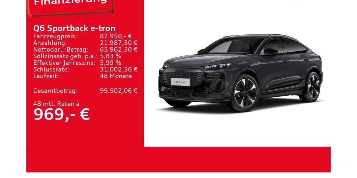 Audi Q6 e-tron 6.001 km 87.950 &euro; Ulm 89073