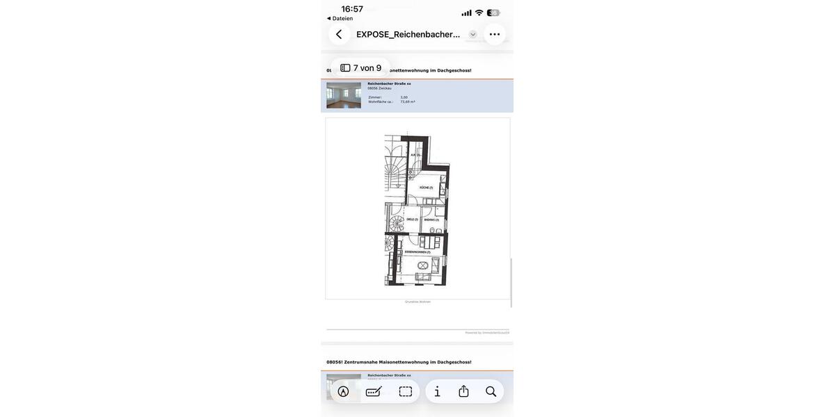 Maisonettenwohnung Zwickau - 3 Zimmer, 74 m&sup2;, 65.000&euro; | Angebot:27264894