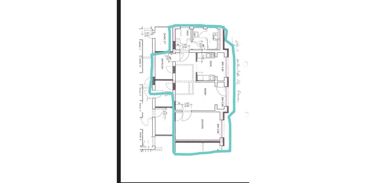 Erdgeschoßwohnung Hanau Lamboy - 3 Zimmer, 79 m&sup2;, 1.095&euro; | Angebot:26021148