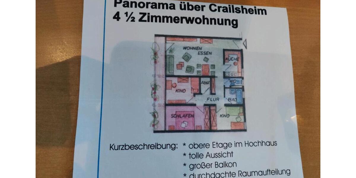 Etagenwohnung Crailsheim - 4 Zimmer, 100 m&sup2;, 285.000&euro; | Angebot:26900659