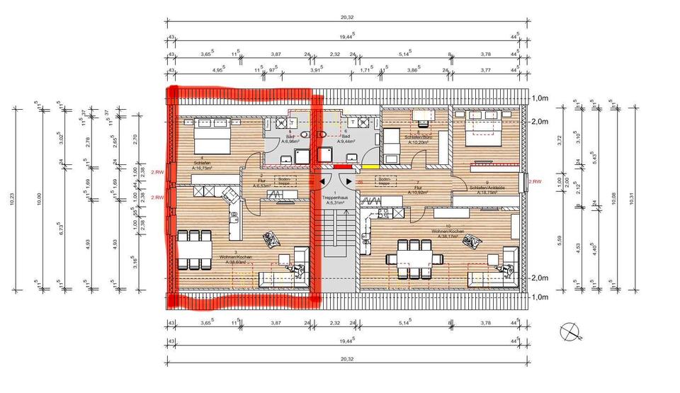 Dachgeschoßwohnung Neuenhaus - 2 Zimmer, 68 m&sup2;, 600&euro; | Angebot:25354402