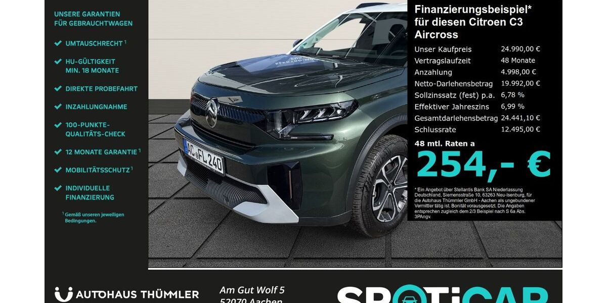 Citroen C3 Aircross 7.999 km 24.990 &euro; Aachen 52070