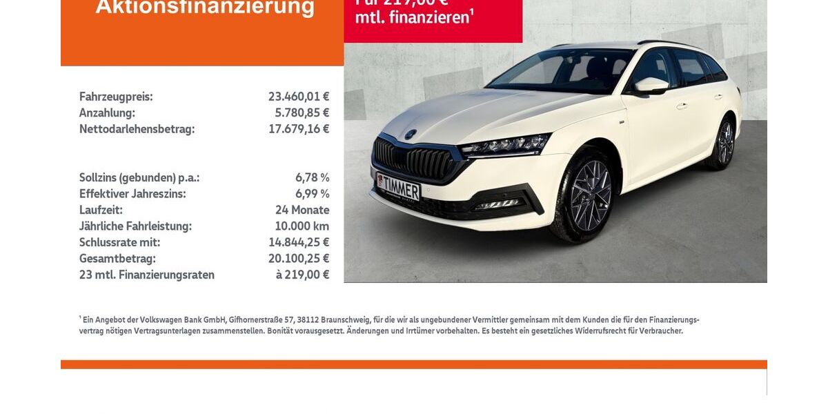 Skoda Octavia 73.607 km 23.219 &euro; Gronau 48599