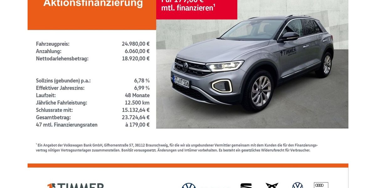VW T-Roc 49.999 km 24.980 &euro; Rheine 48432