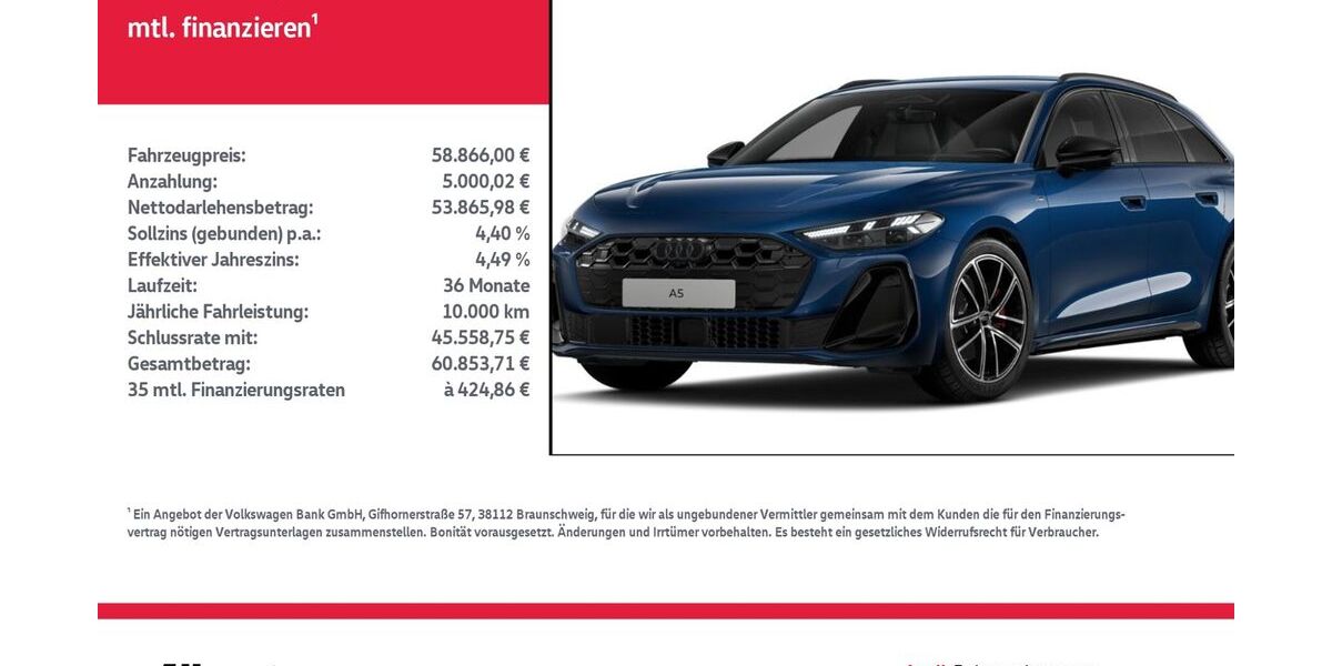 Audi A5 7.640 km 58.866 &euro; Nordhausen 99734