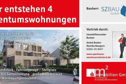 Wohnung Velen - 3 Zimmer, 95 m&sup2;, 342.000&euro; | Angebot:26885728
