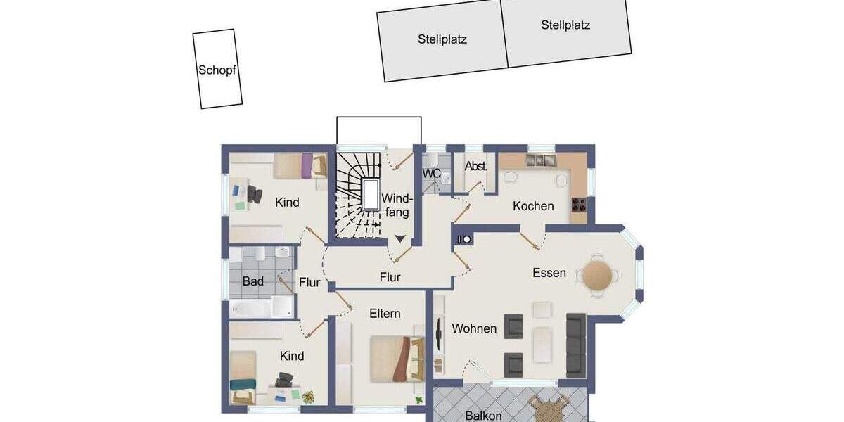 Etagenwohnung Hohberg Diersburg - 4 Zimmer, 108 m&sup2;, 288.000&euro; | Angebot:25802977
