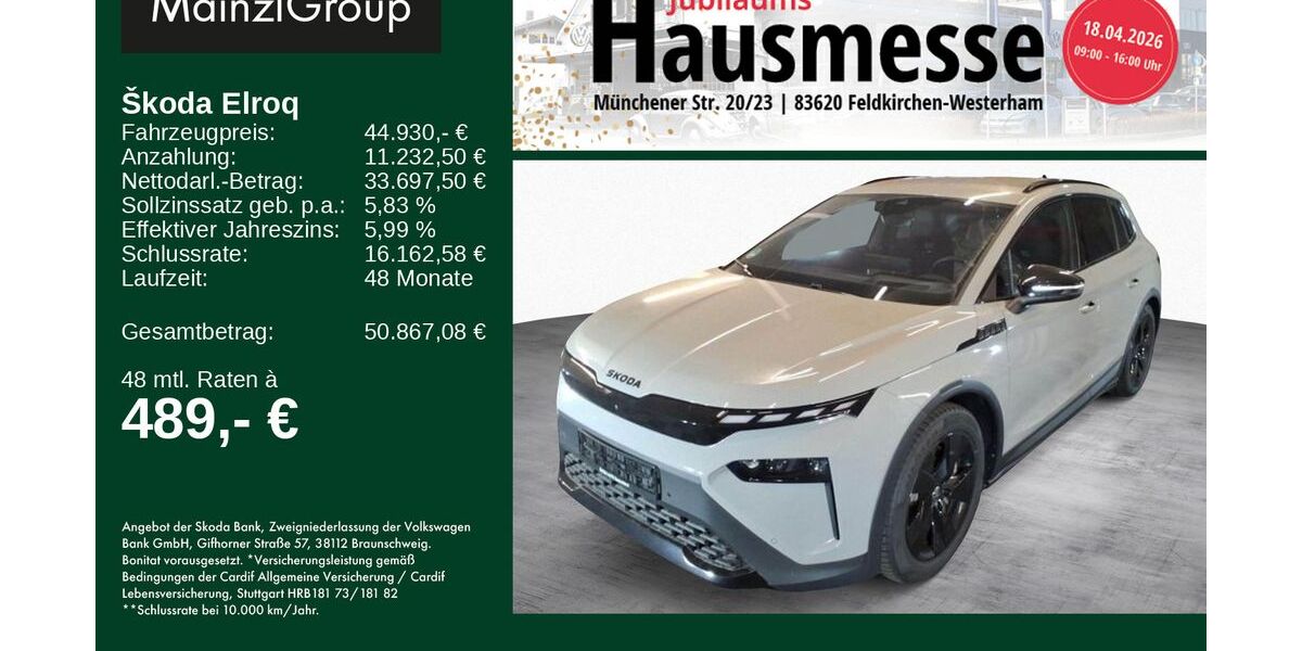 Skoda Elroq 13.400 km 44.930 &euro; Feldkirchen/Westerham 83620