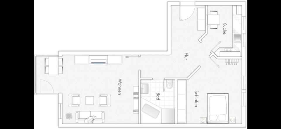 Erdgeschoßwohnung Stuttgart Stuttgart-Ost - 2 Zimmer, 69 m&sup2;, 1.050&euro; | Angebot:26606259