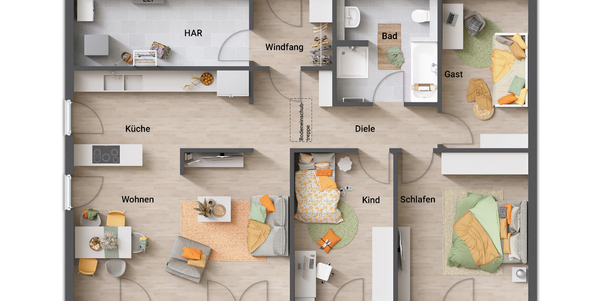 Bungalow Neu-Eichenberg Marzhausen - 5 Zimmer, 108 m&sup2;, 231.890&euro; | Angebot:24531176