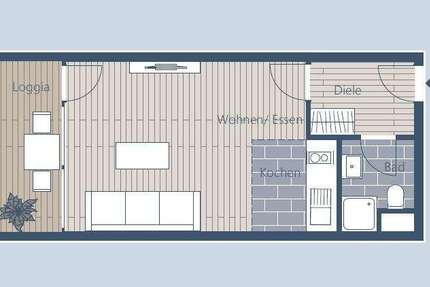 Wohnung Leipzig Altwest - 1 Zimmer, 33 m&sup2;, 110.600&euro; | Angebot:26844682