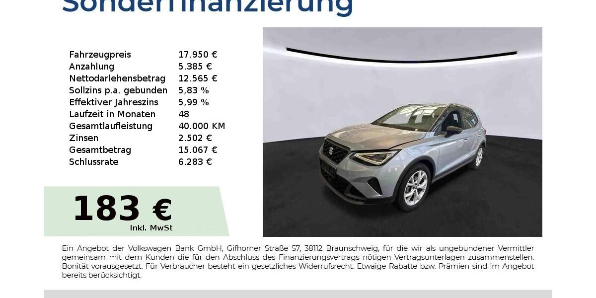 Seat Arona 19.150 km 17.950 &euro; Nürnberg 90431