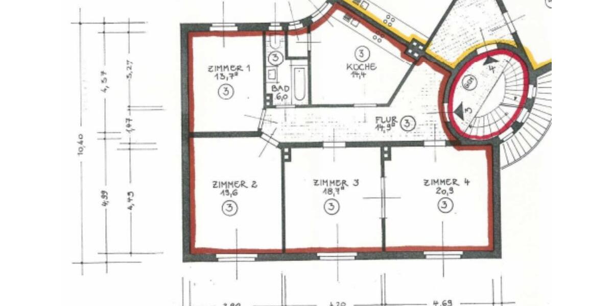 Etagenwohnung Sehnde - 4 Zimmer, 108 m&sup2;, 1.080&euro; | Angebot:25102930