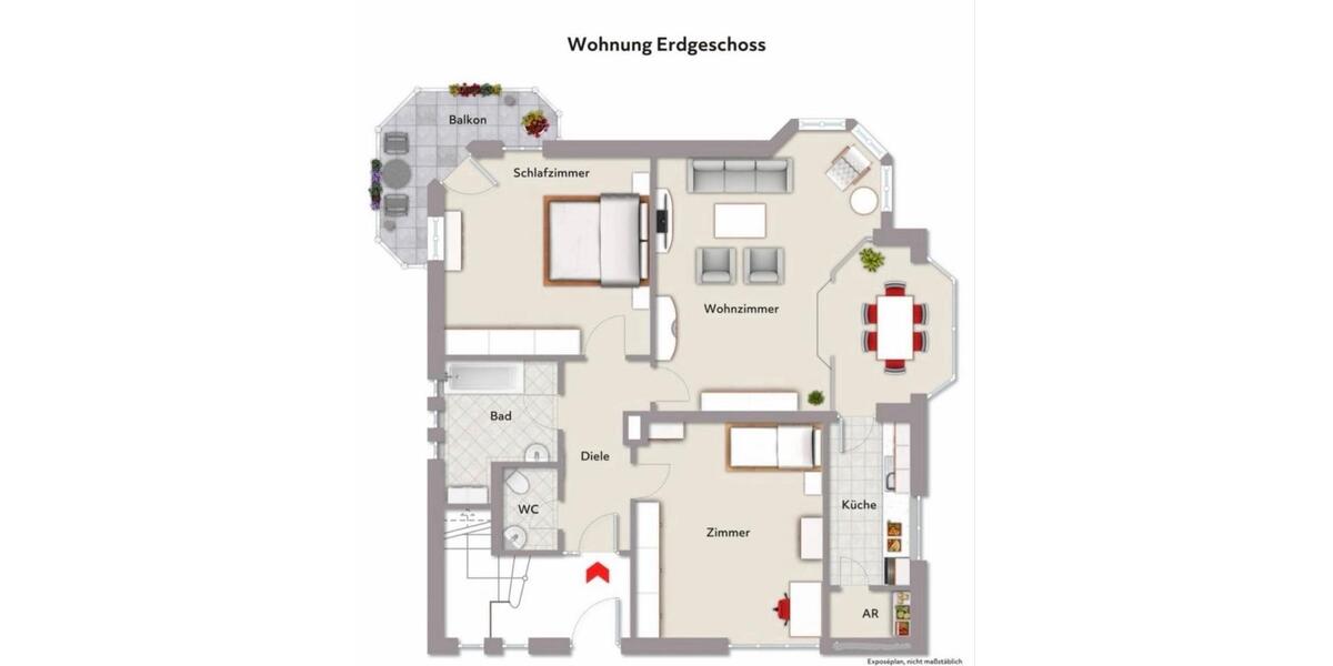 Erdgeschoßwohnung Eisenach - 3 Zimmer, 99 m&sup2;, 205.000&euro; | Angebot:26196501