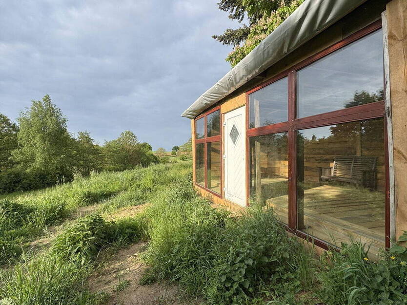 Tinyhaus Naturgrundstück 1652qm Landschaftsschutzgebiet ca90Min.von Berlin 1Nachbar Nebengebäude