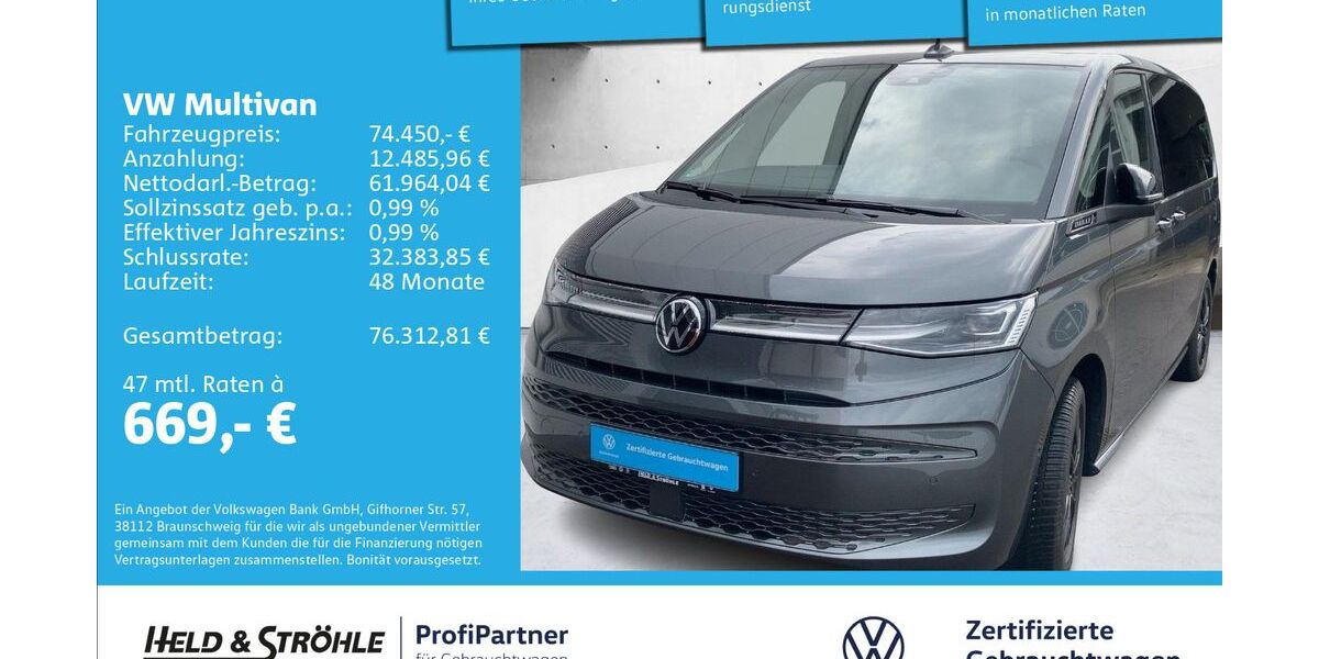 VW T7 Multivan 14.001 km 74.450 € Ulm 89079