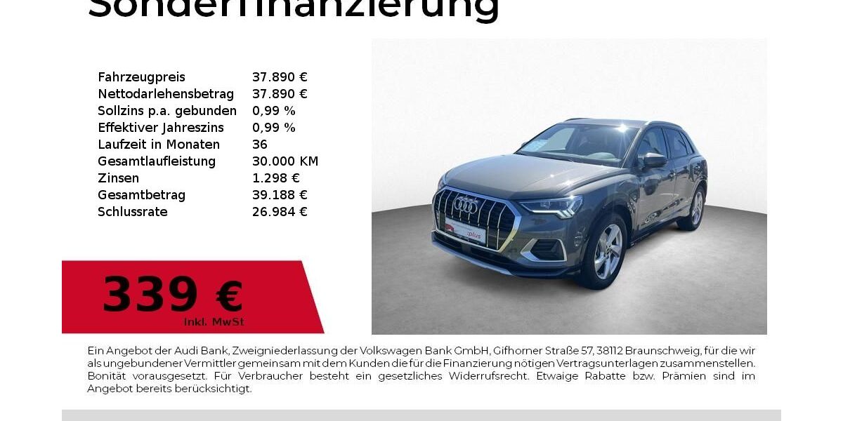 Audi Q3 5.600 km 37.890 &euro; Burgoberbach 91595