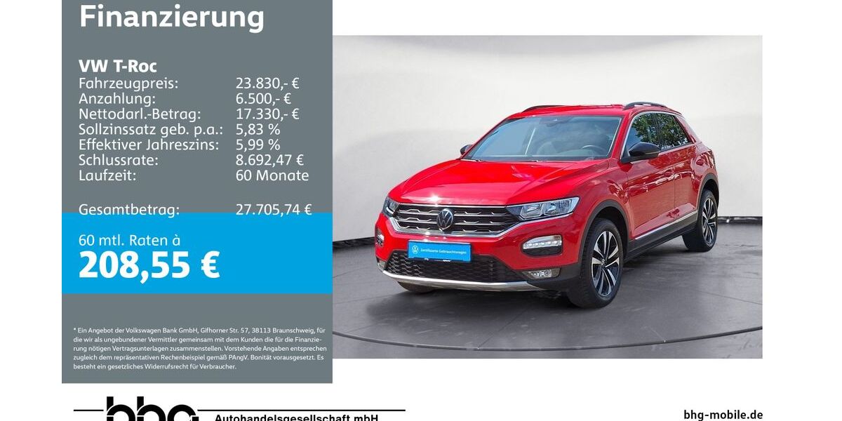 VW T-Roc 20.556 km 23.830 &euro; Bühl 77815
