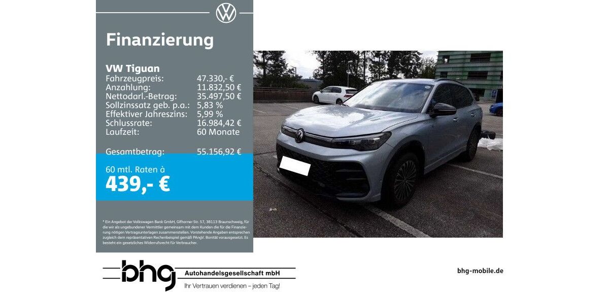 VW Tiguan 16.849 km 47.330 &euro; Rottweil 78628