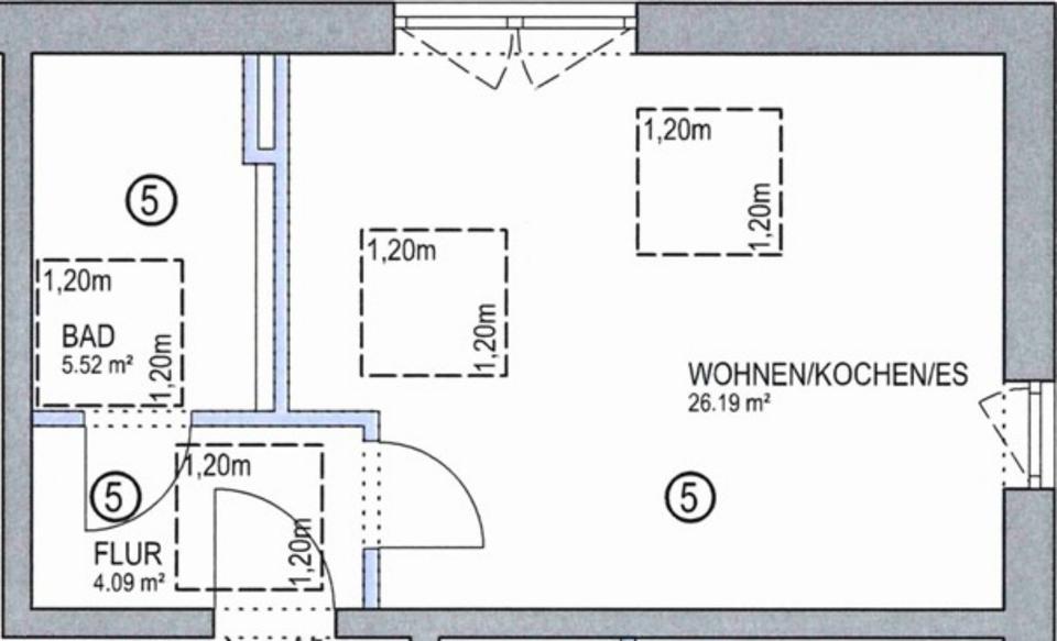 Etagenwohnung Eching - 1 Zimmer, 36 m&sup2;, 1.100&euro; | Angebot:25868413