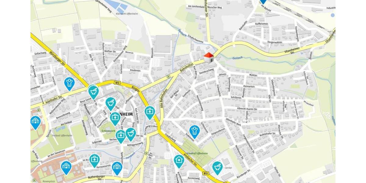 Gewerbeobjekt Uffenheim - 9 Zimmer, 347.000&euro; | Angebot:26805760