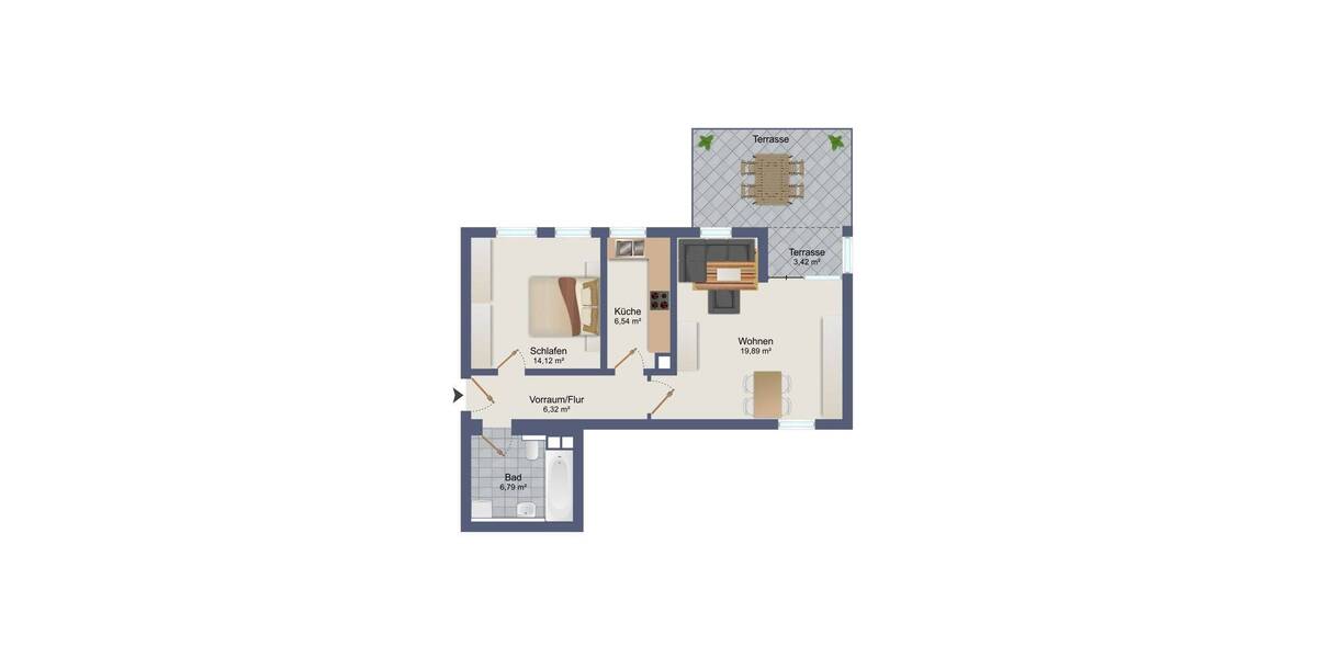 Etagenwohnung Passau / Haidenhof Haidenhof-Nord - 2 Zimmer, 59 m&sup2;, 157.000&euro; | Angebot:26912704