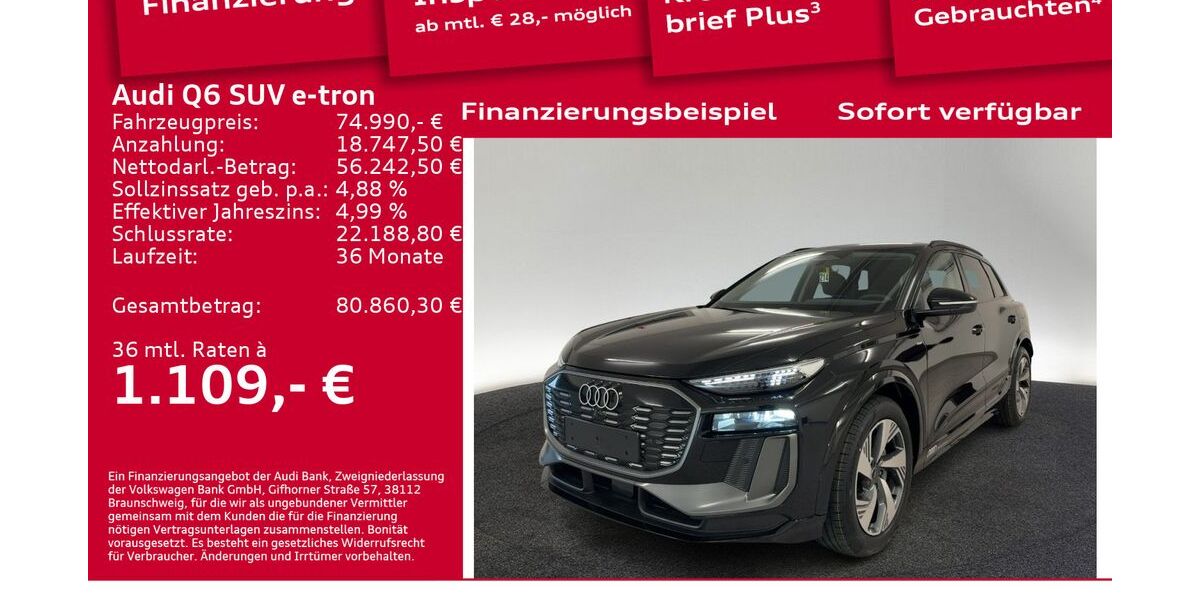 Audi Q6 e-tron 6.001 km 74.990 &euro; Berlin 12489
